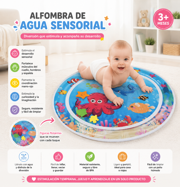 MANTA ALFOMBRA DE AGUA PARA BEBE CIRCULAR - 1