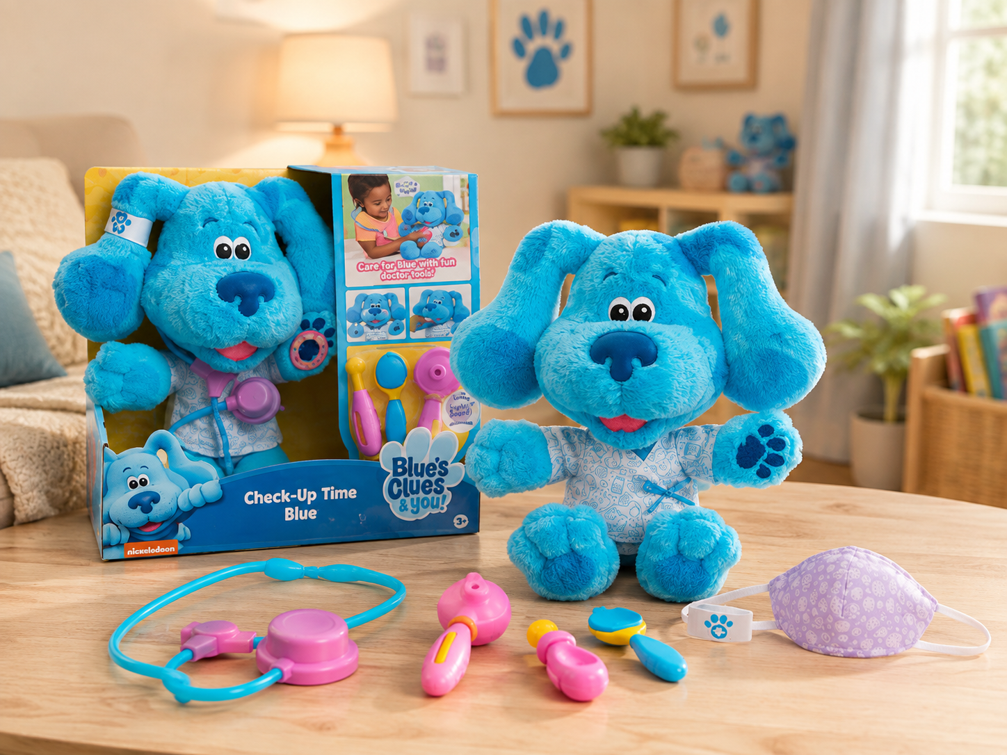 PELUCHE BLUES CLUES 49563 ELECTRONICO PISTAS BLUE DOCTOR - 1