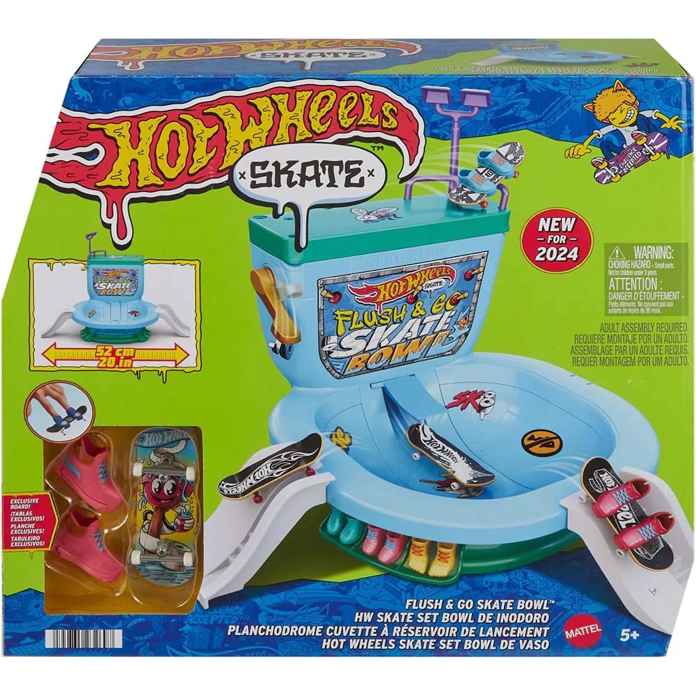 Pista De Juguete - Hot Wheels Skate - Set Bowl De Inodoro Color Multicolor - 1