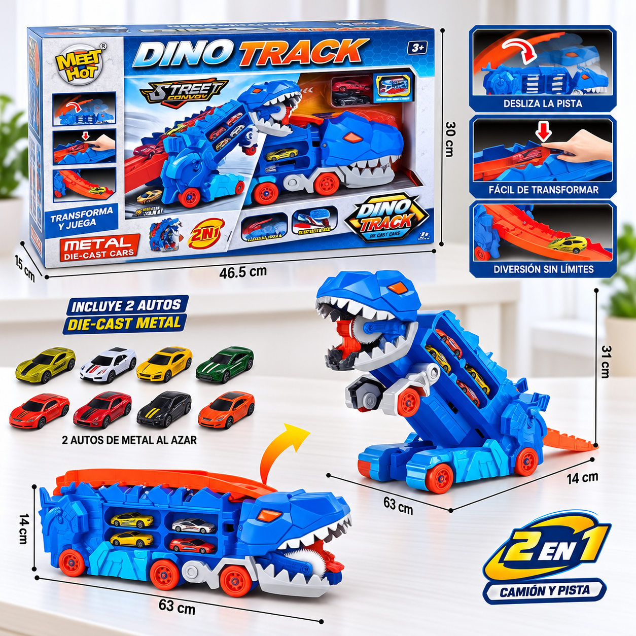 PISTA DE CARROS ESTILO DINOSAURIO - 3