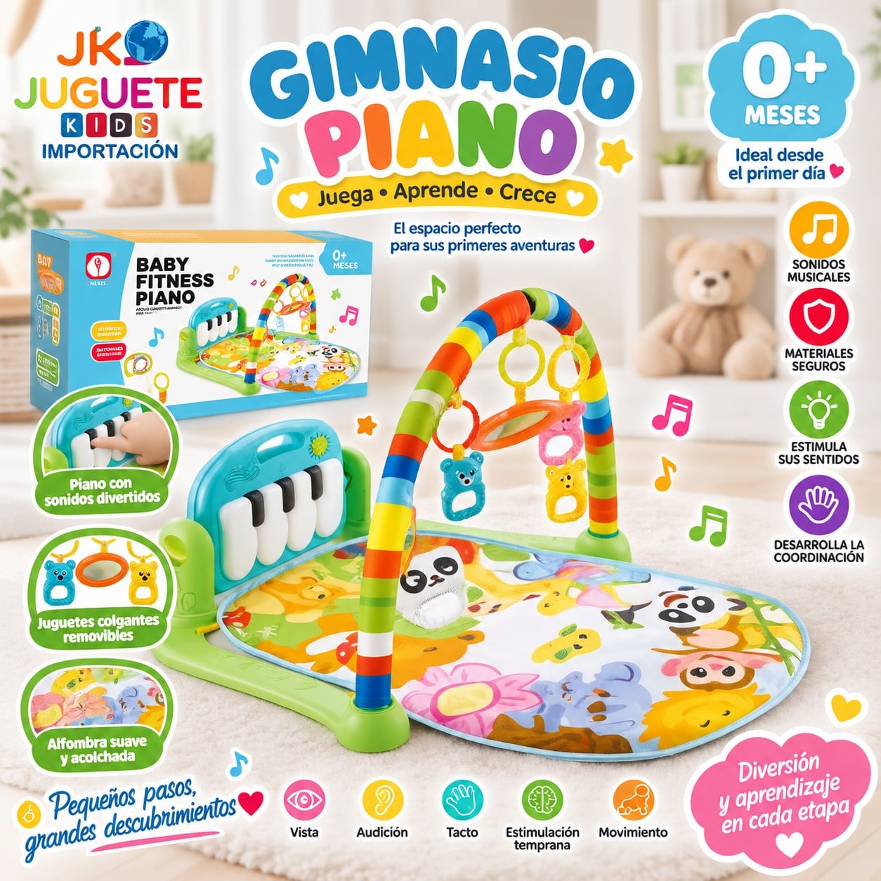 GIMNASIO PARA BEBE MUSICAL VERDE - 1