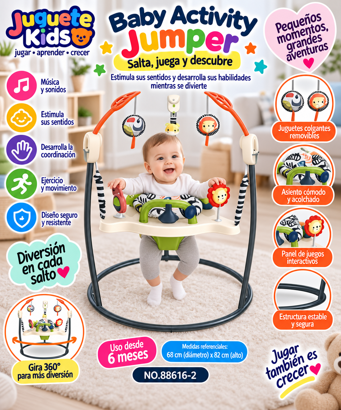 SALTARIN PARA BEBE MULTIFUNCIONAL SAFARI - 1