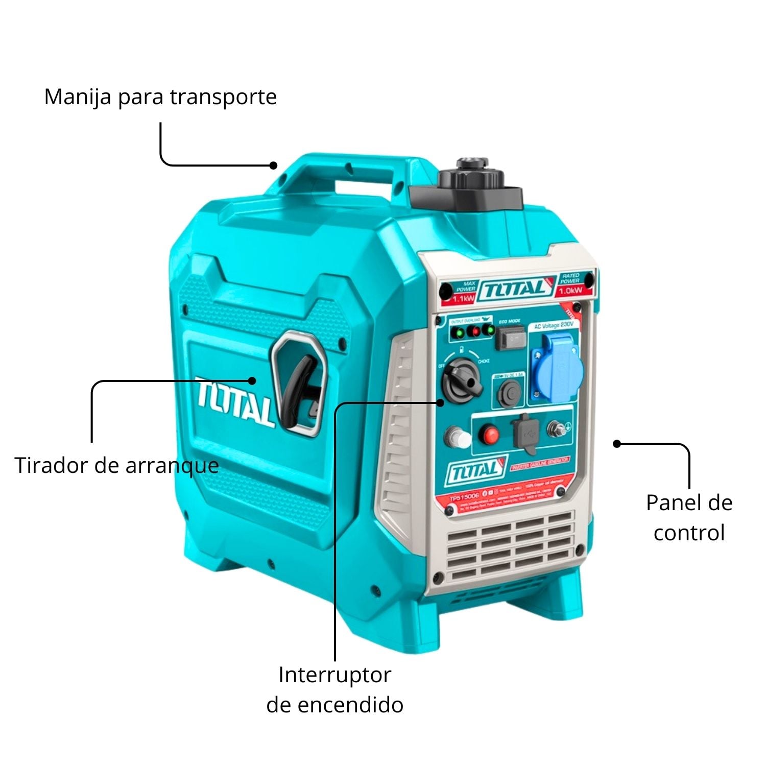 GENERADOR SILENCIOSO ENCAPSULADO 1100W TOTAL - 3