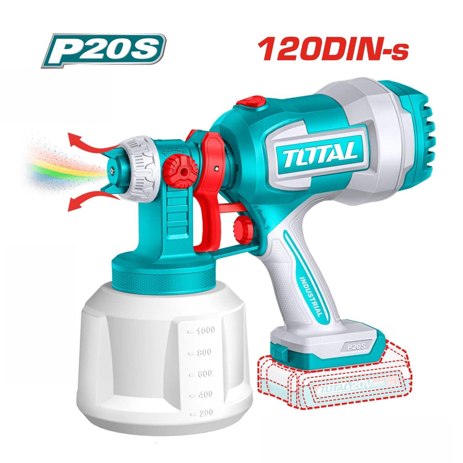 COMBO PISTOLA PARA PINTAR + HIDROLAVADORA + ASPIRADORA 20V TOTAL - 2
