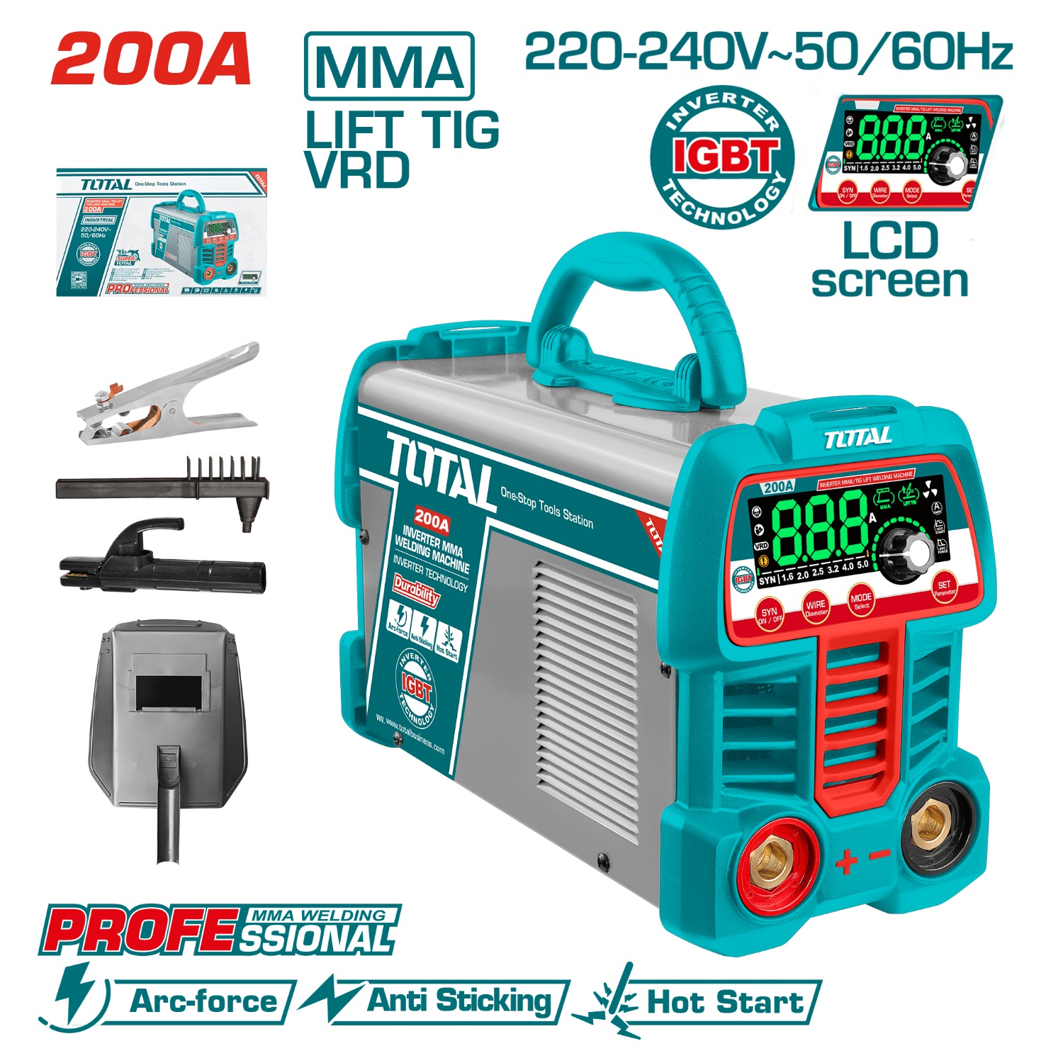 SOLDADORA INVERSORA MMA/TIG 200A TOTAL - 2