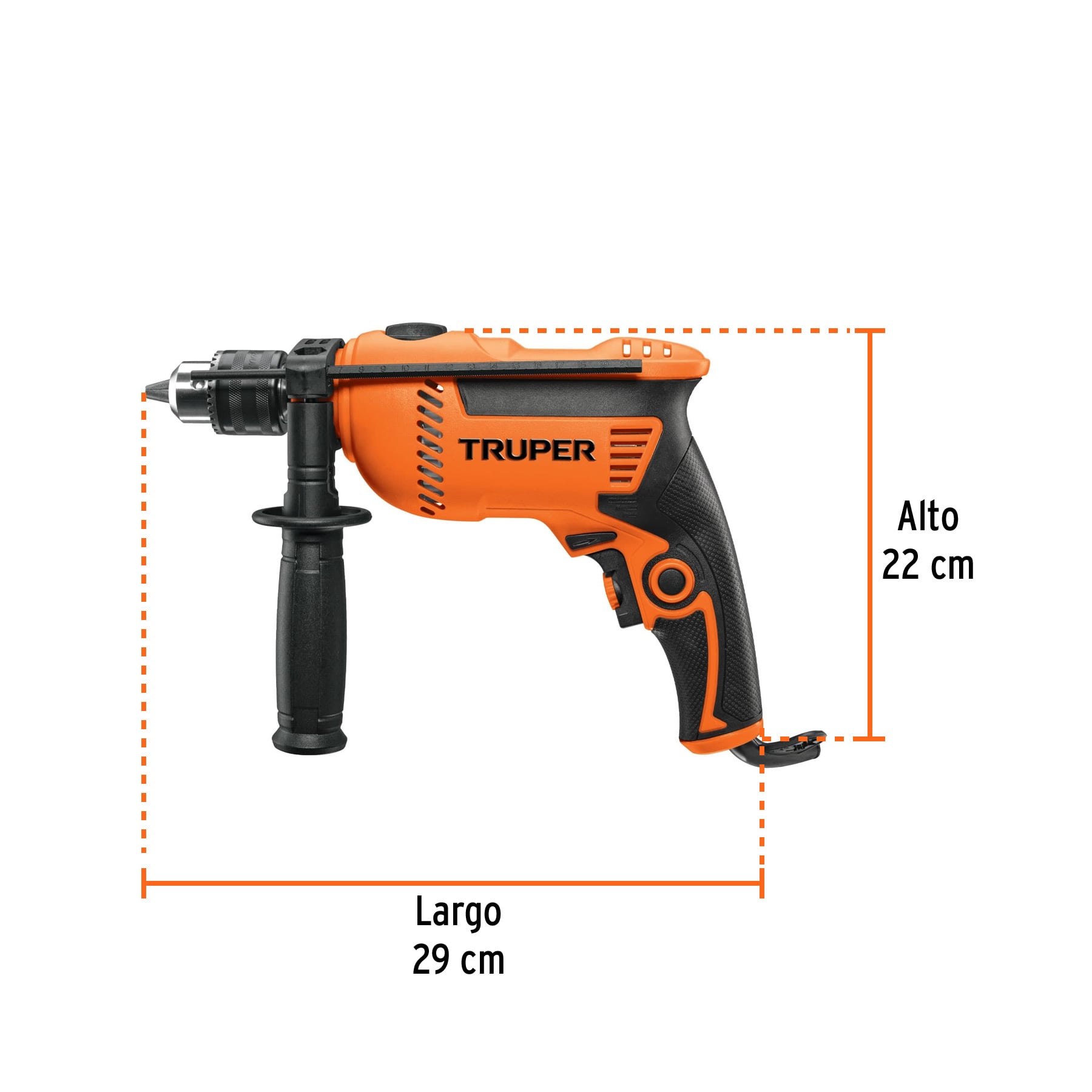 COMBO TALADRO 600W + 100 BROCAS Y PUNTAS + MOCHILA TRUPER - 5