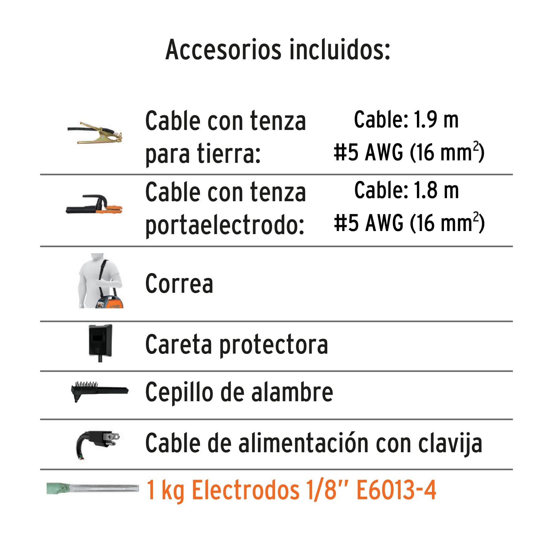 COMBO SOLDADORA INVERSORA 160 A + MASCARA DE SOLDAR TRUPER - 6