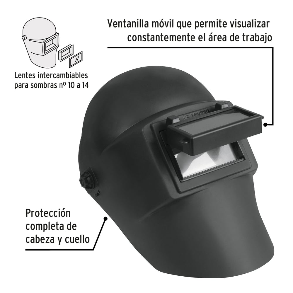 COMBO SOLDADORA INVERSORA 160 A + MASCARA DE SOLDAR TRUPER - 10