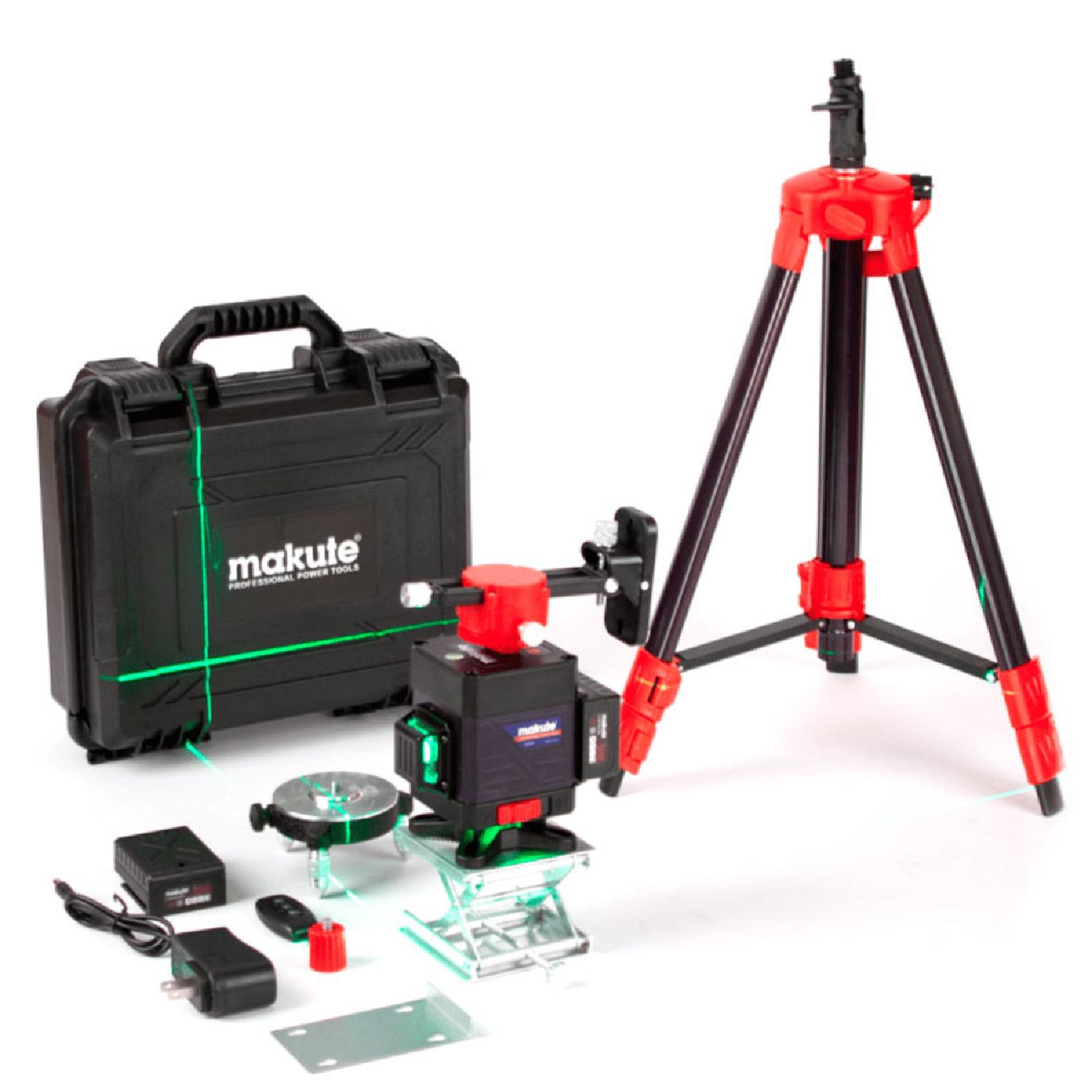 NIVEL LASER 12 LINEAS CON TRIPODE Y MALETIN MAKUTE - 1