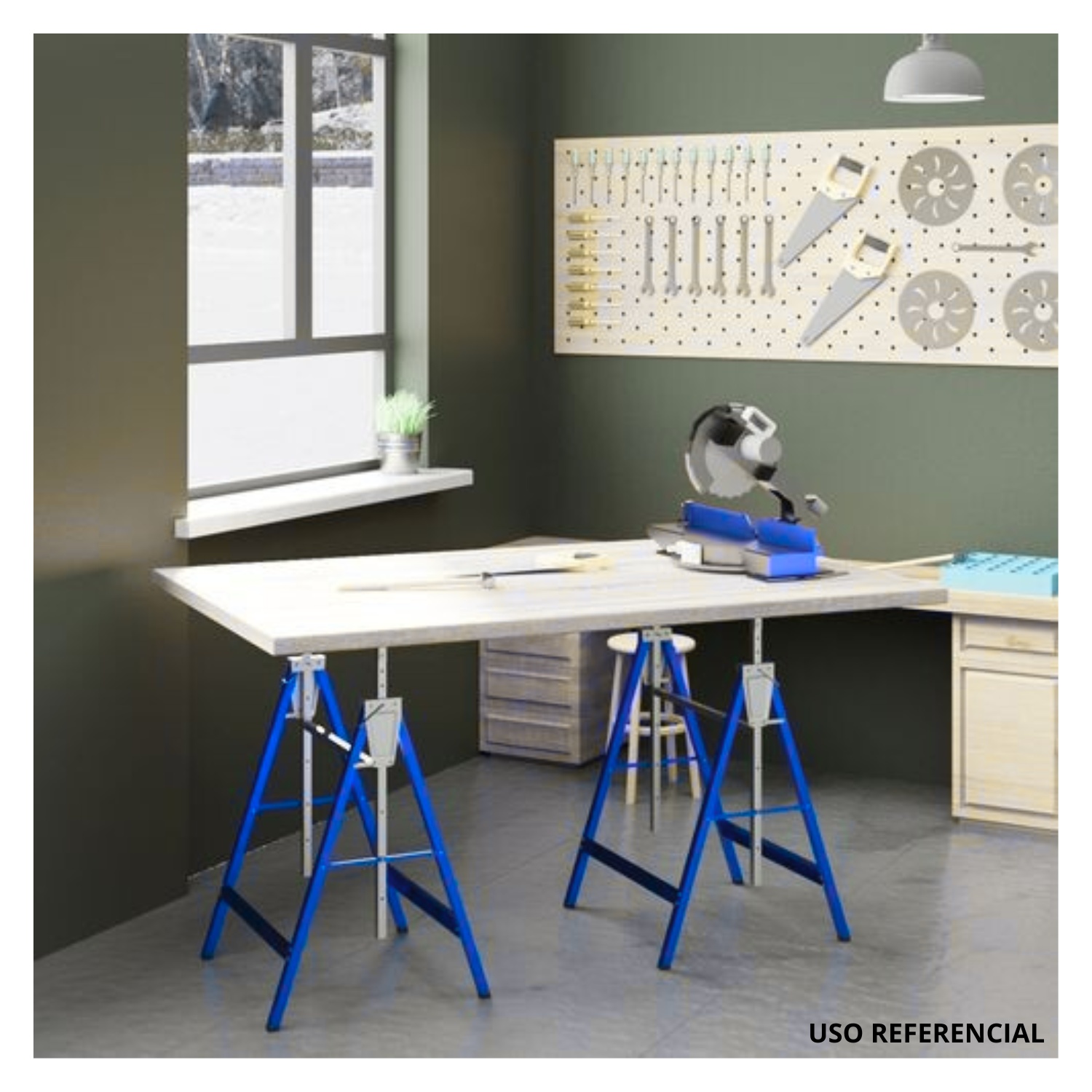 SET CABALLETE SOPORTA 100KG 2PCS WADFOW - 5