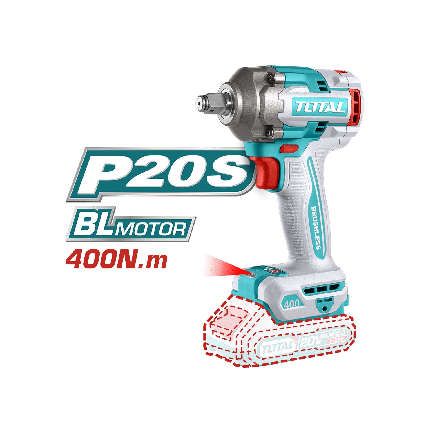 COMBO LLAVE DE IMPACTO + PISTOLA DE CALOR + PULIDORA INDUSTRIAL TOTAL - 4