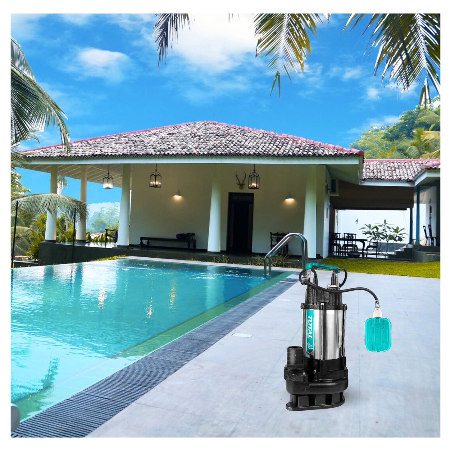BOMBA SUMERGIBLE 1100W DE ACERO INOXIDABLE TOTAL - 5