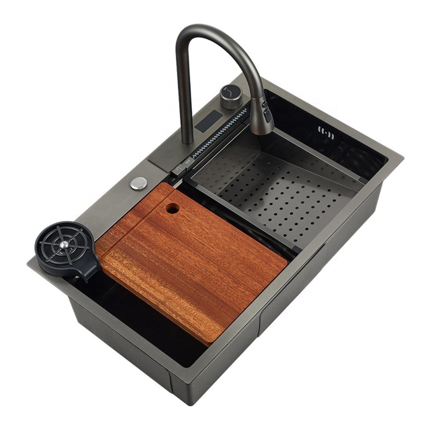 LAVADERO DE COCINA ACERO INOX SMART PREMIUM MULTIFUNCIONAL ALFA AFL-555 - 1