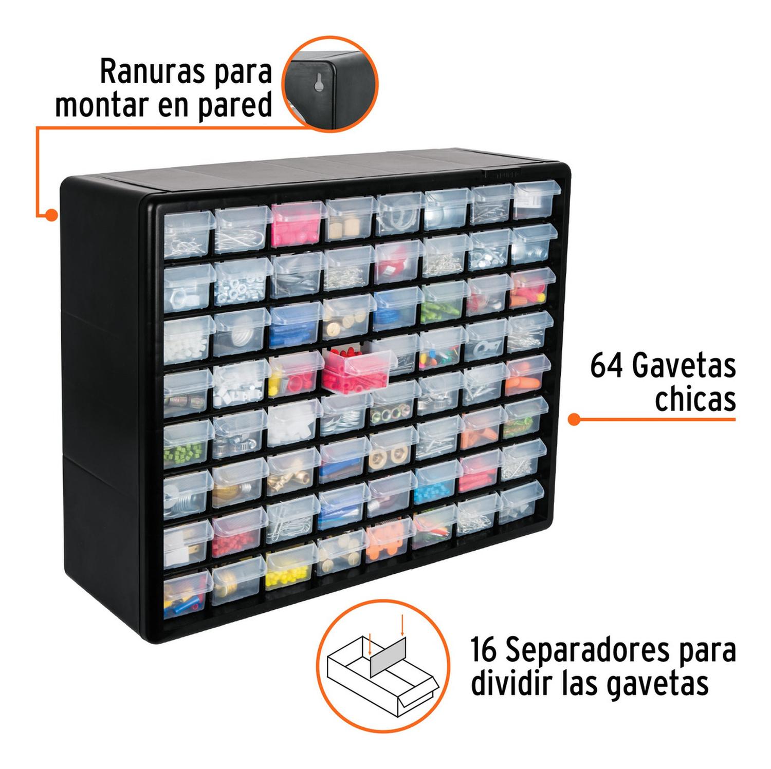 ORGANIZADOR 20 PULGADAS CON 64 COMPARTIMENTOS TRUPER - 4
