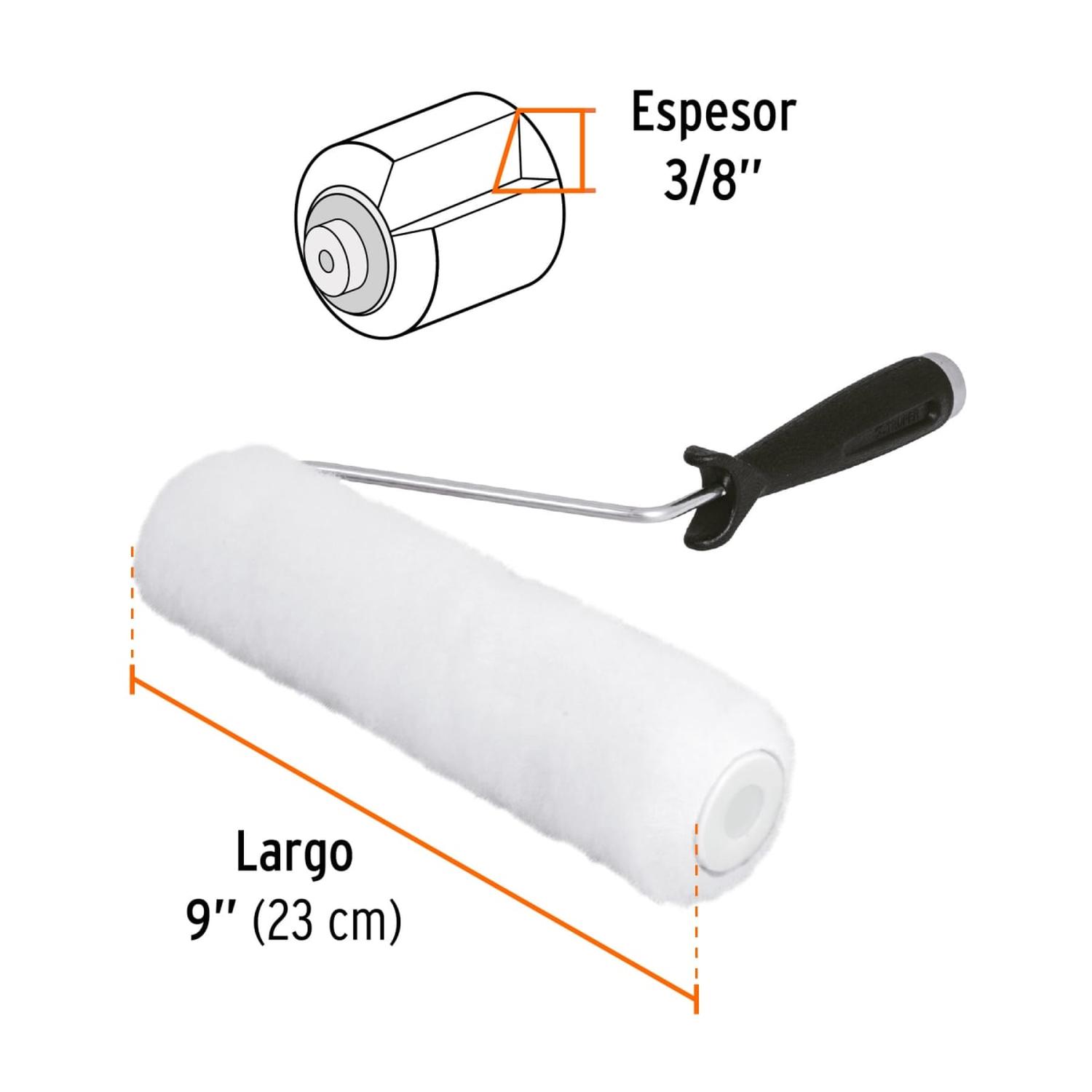 RODILLO PARA PINTAR 9'' X 3/8'' SUPERFICIES LISAS TRUPER - 3