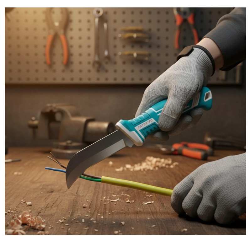 CUCHILLA PELACABLE CURVA 200MM ERGONOMICO TOTAL - 3