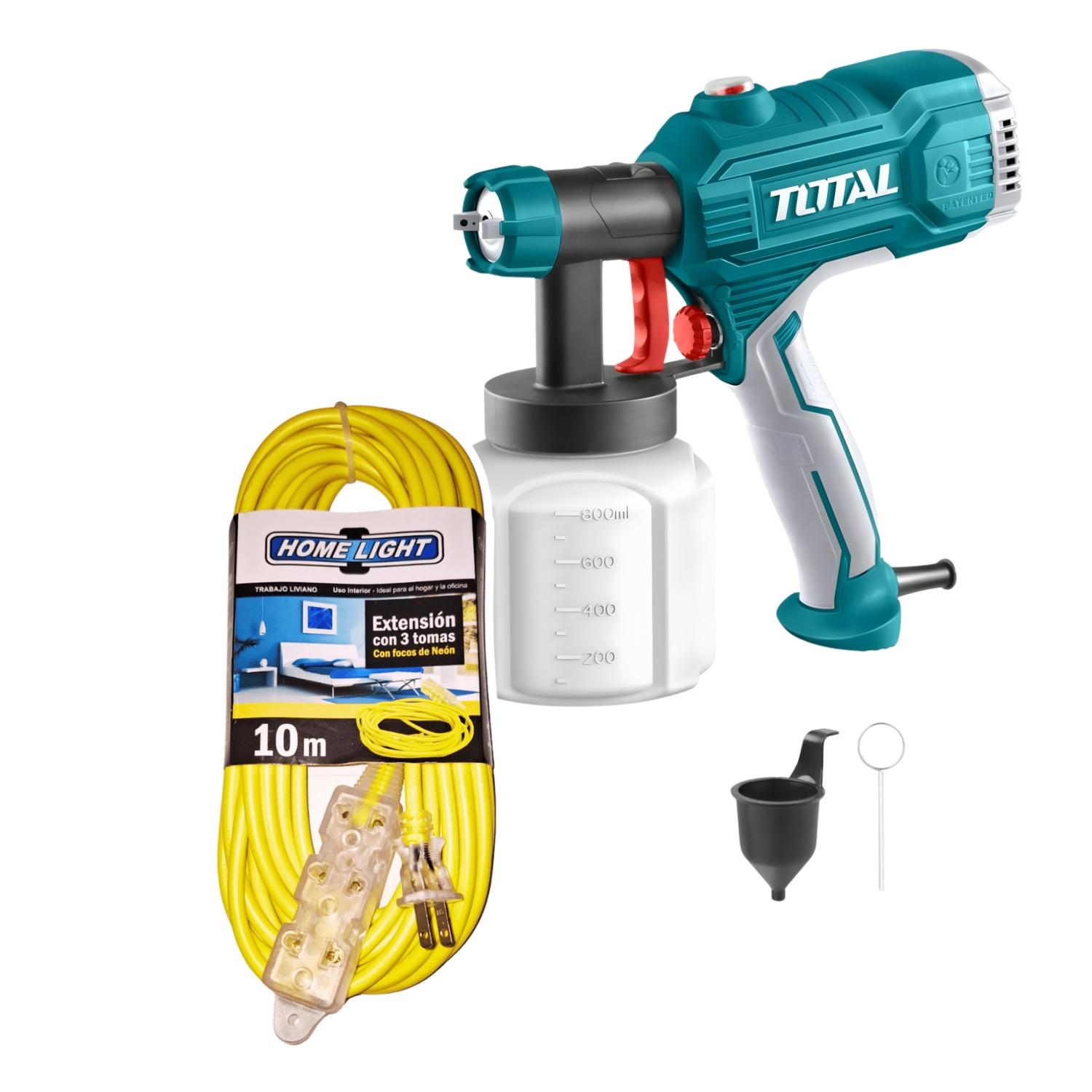 PISTOLA PARA PINTAR 450W TOTAL + EXTENSION 10M HOME LIGHT - 1