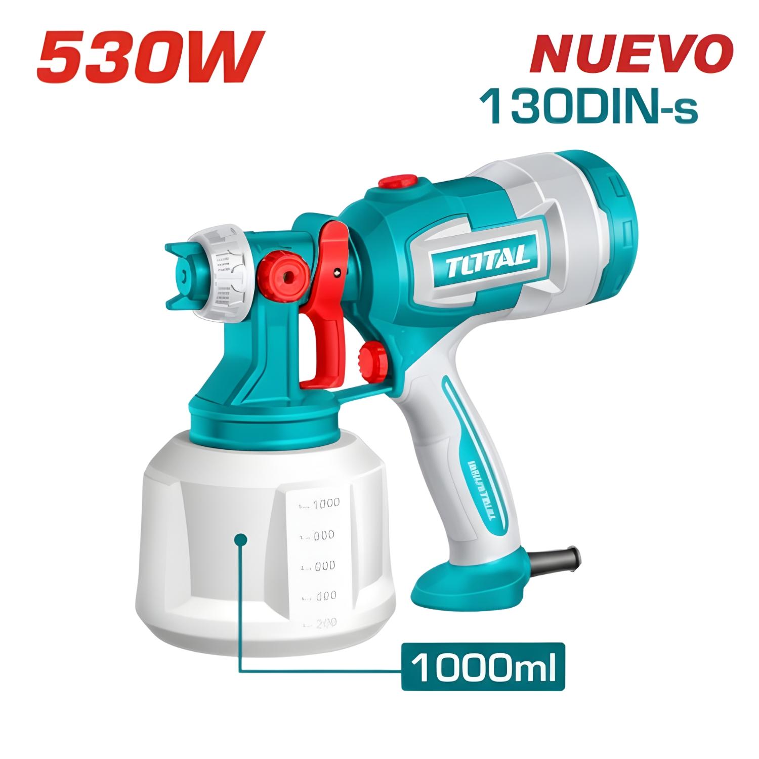 PISTOLA PARA PINTAR 530W TOTAL + EXTENSION 10M 3 TOMAS HOME LIGHT - 2