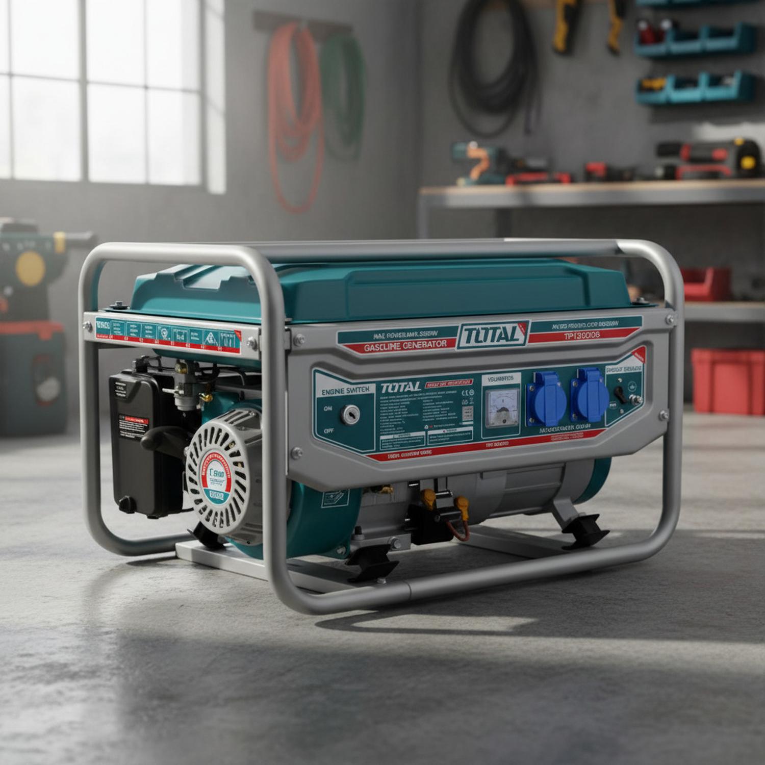 GENERADOR GASOLINERO 3000W CON ARRANCADOR ELECTRICO INDUSTRIAL TOTAL - 5