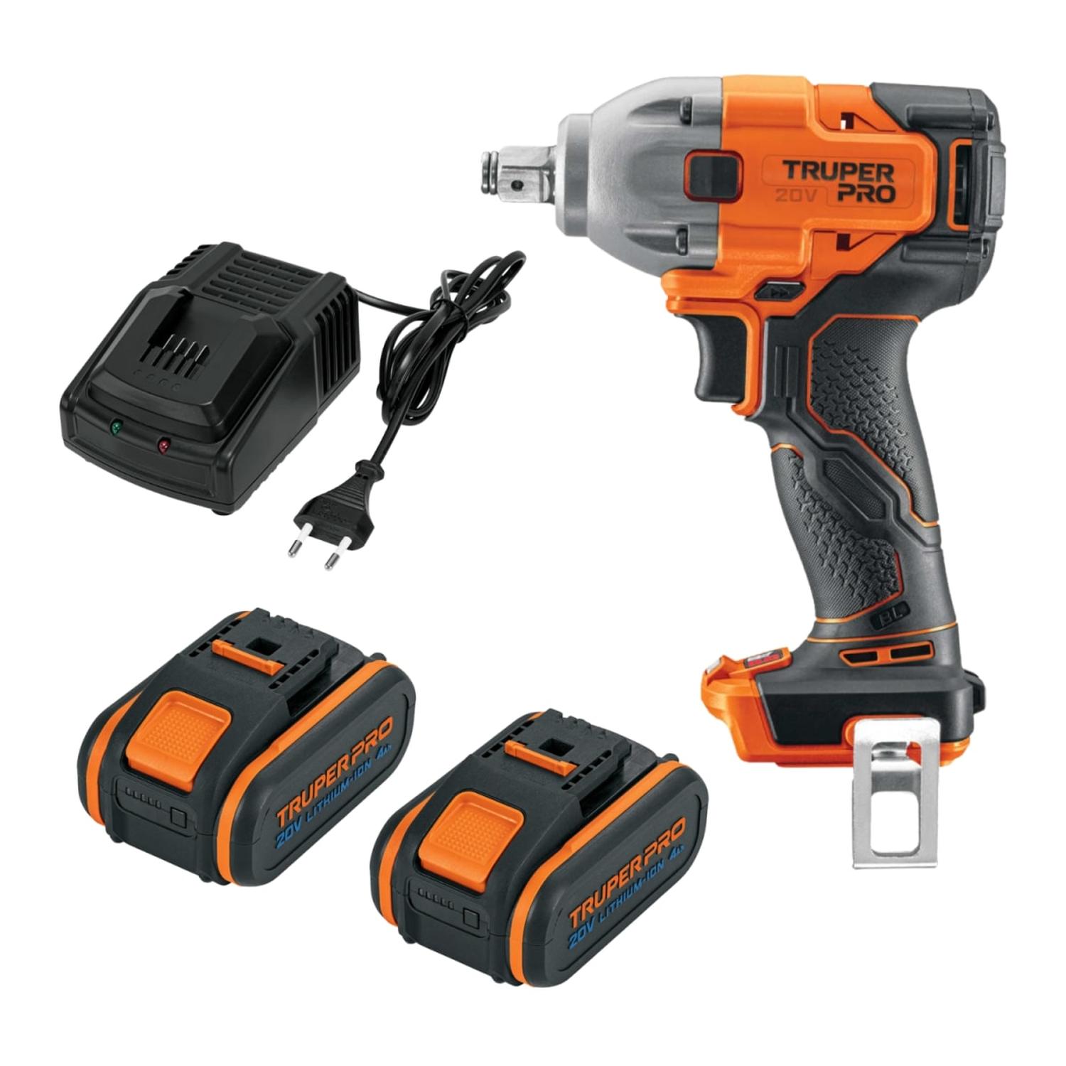 LLAVE DE IMPACTO 20V + 2 BATERIAS 4AH + CARGADOR TRUPER - 1