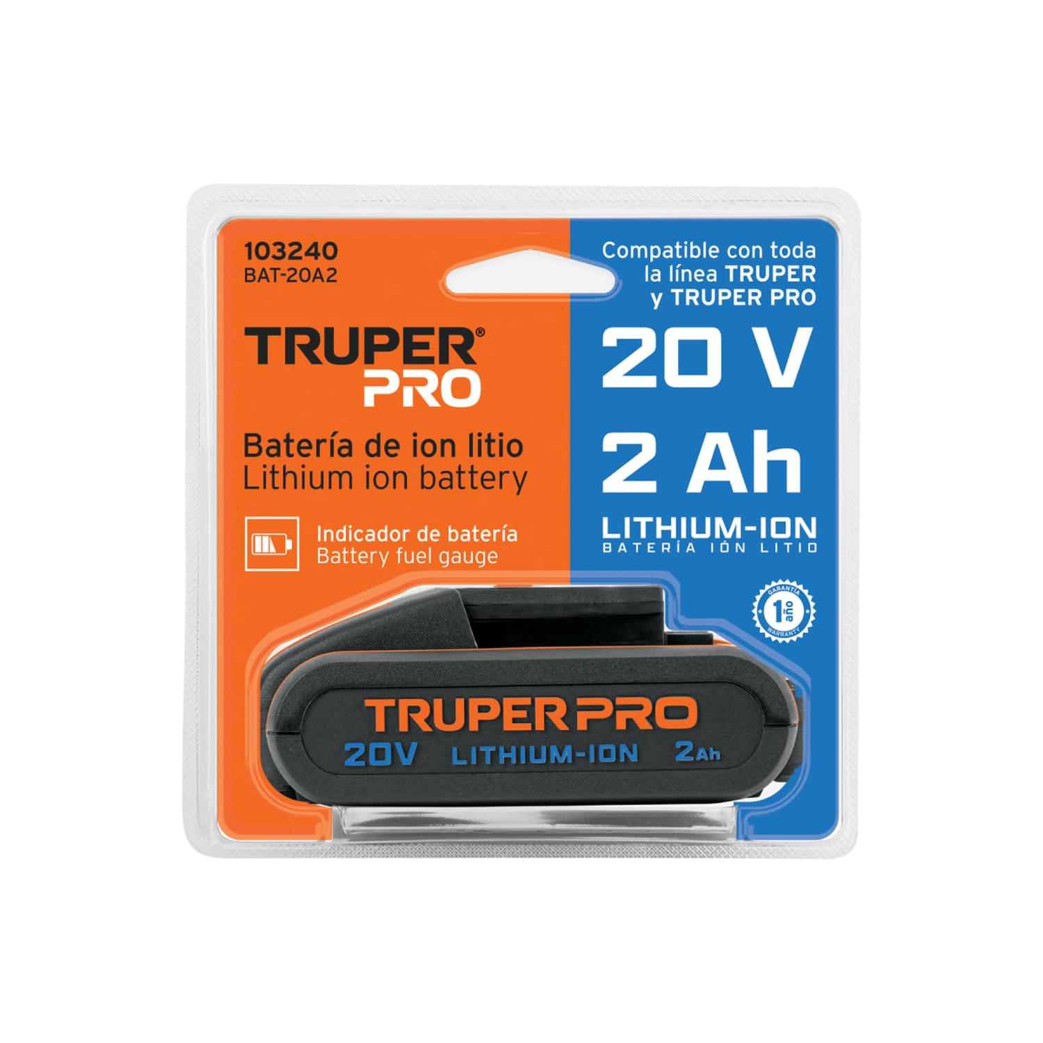 TALADRO PERCUTOR + ATORNILLADOR DE IMPACTO +1 BAT 20V TRUPER - 9
