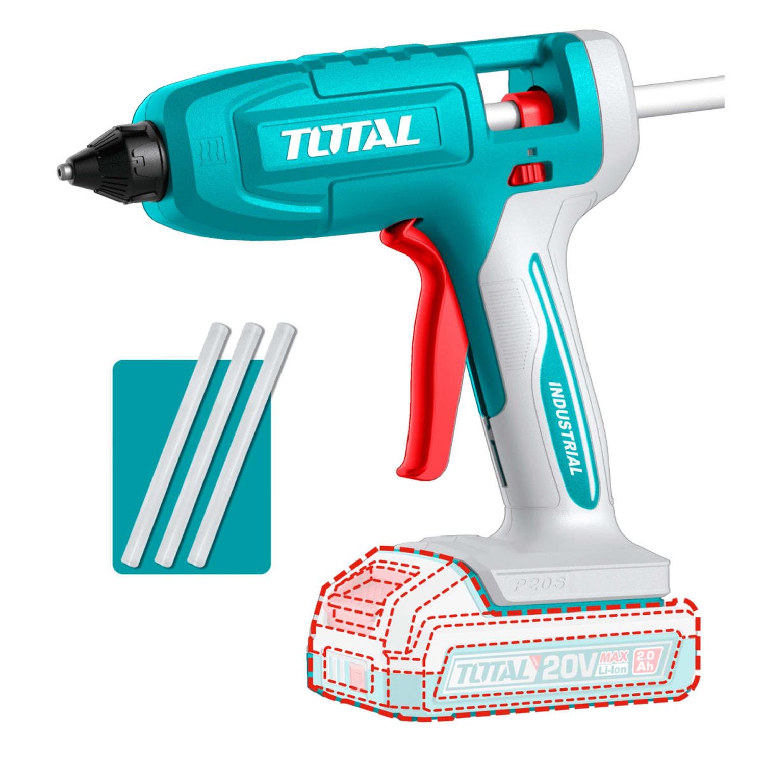 PISTOLA DE SILICONA 20V NO INCLUYE BATERIA NI CARGADOR TOTAL - 1