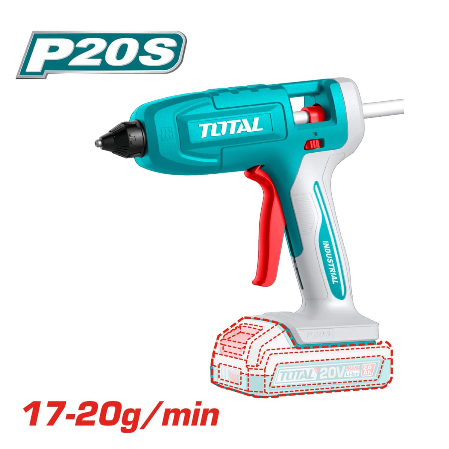 PISTOLA DE SILICONA 20V NO INCLUYE BATERIA NI CARGADOR TOTAL - 4