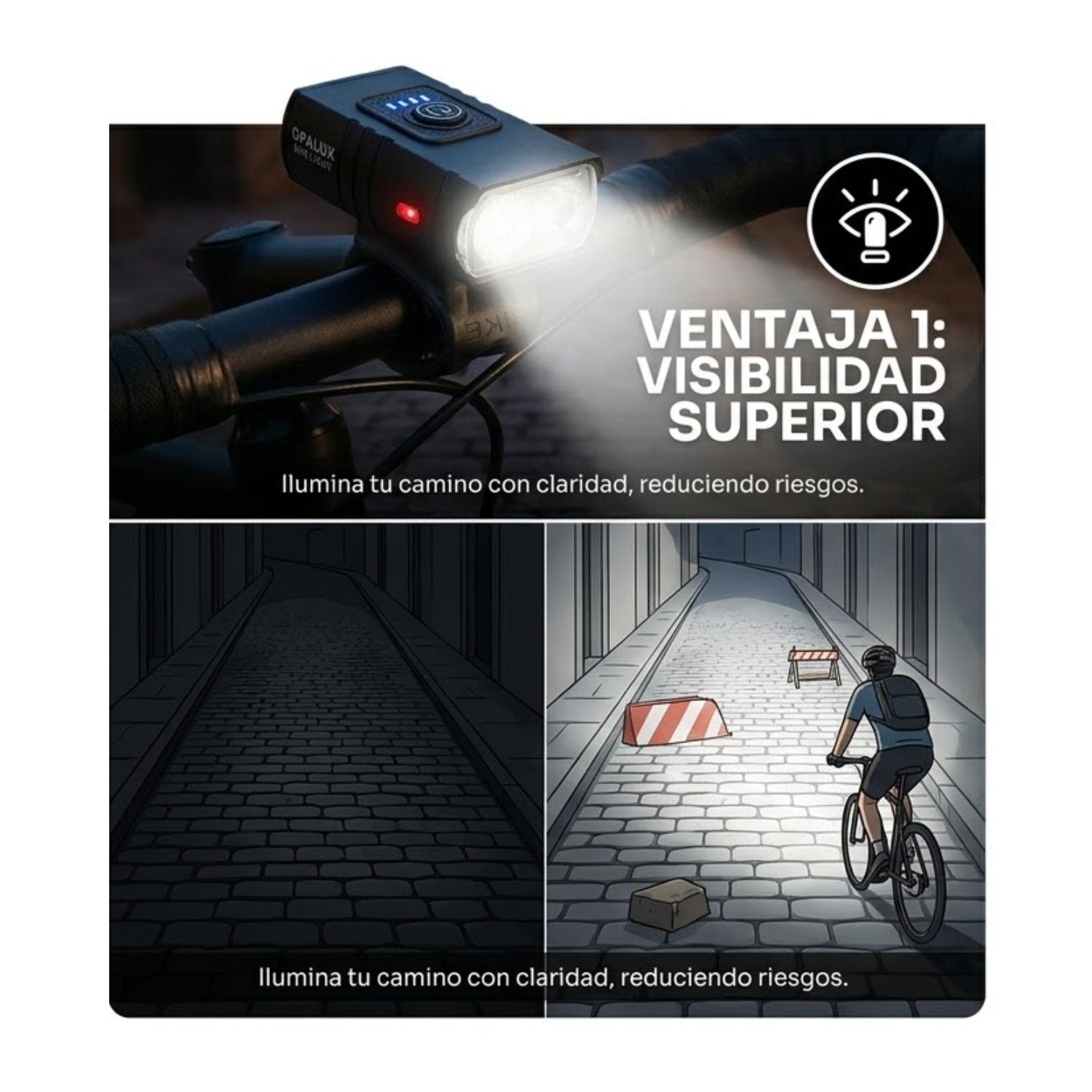 LUZ DELANTERA MULTIFUNCIONAL PARA BICICLETA OPALUX - 5