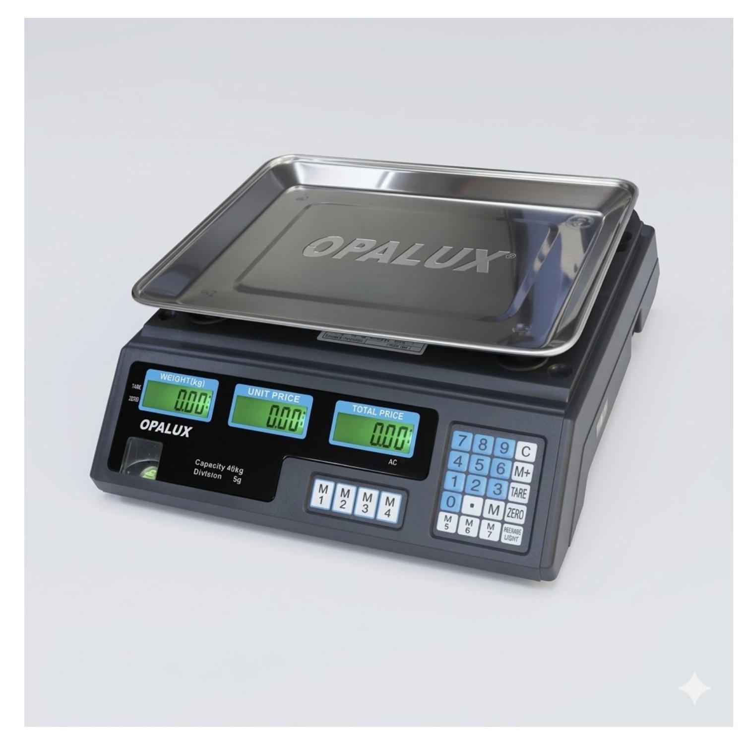 BALANZA DIGITAL RECARGABLE SOPORTA 40KG OPALUX - 5
