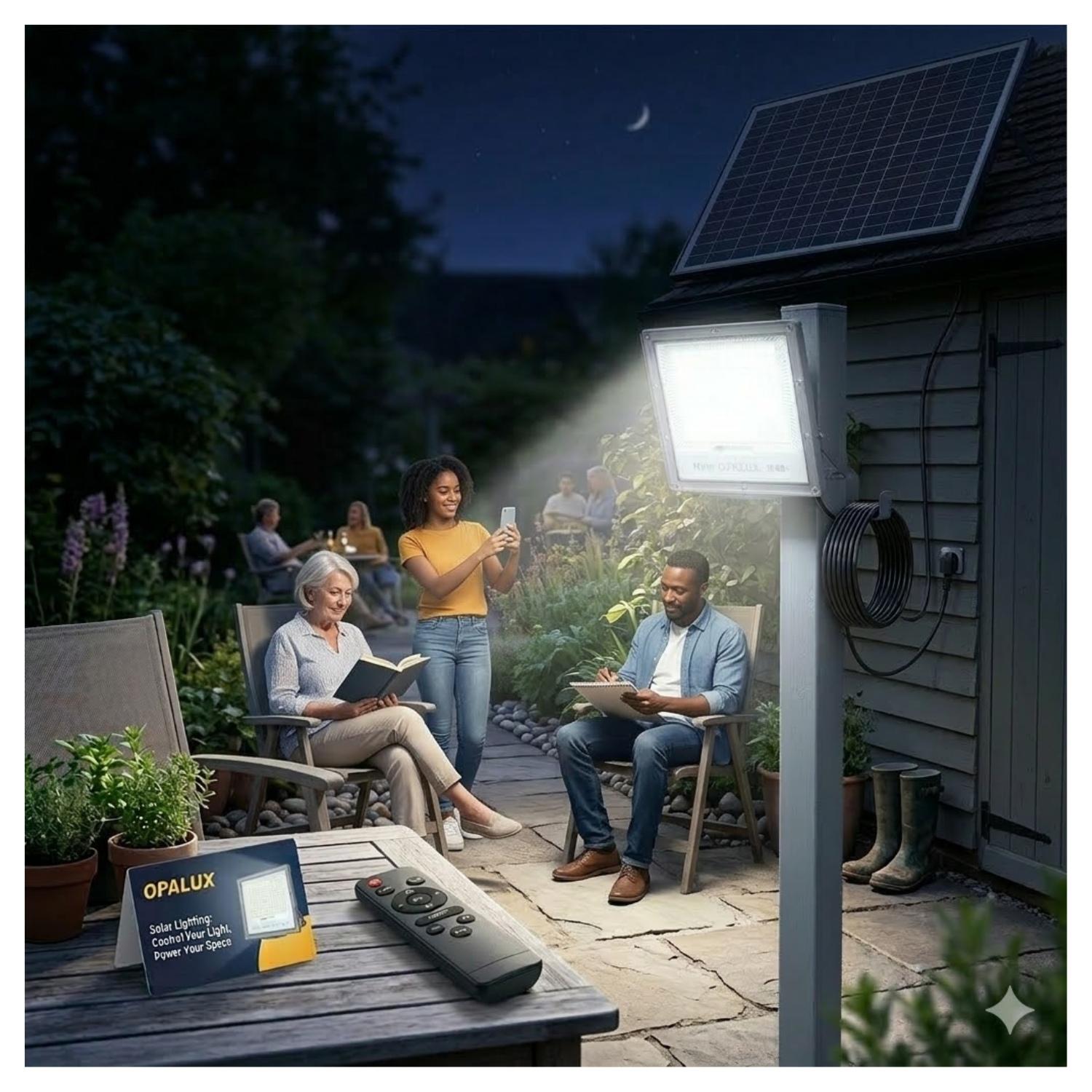 REFLECTOR LED 150W CON PANEL SOLAR TRICOLOR OPALUX - 3