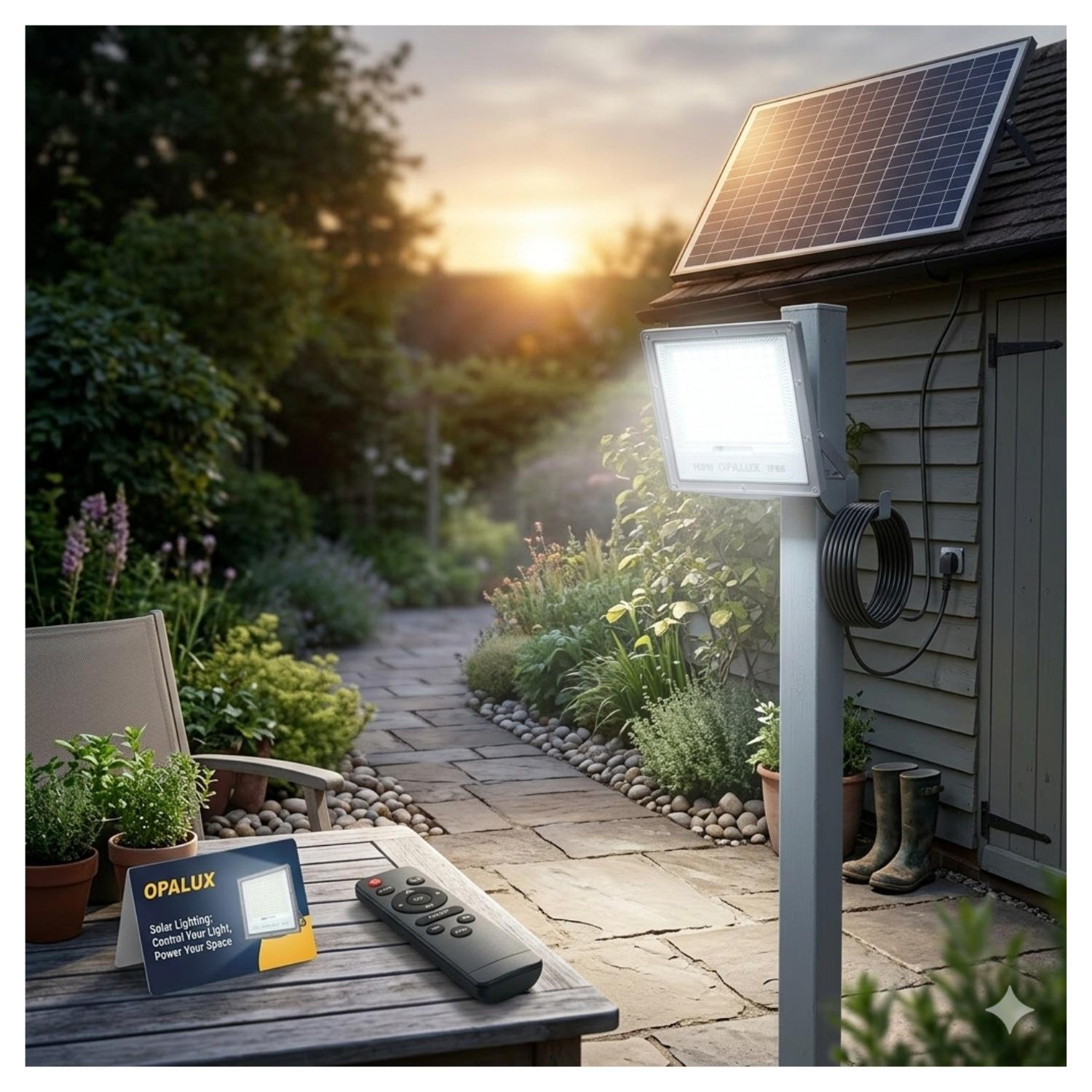 REFLECTOR LED 150W CON PANEL SOLAR TRICOLOR OPALUX - 4