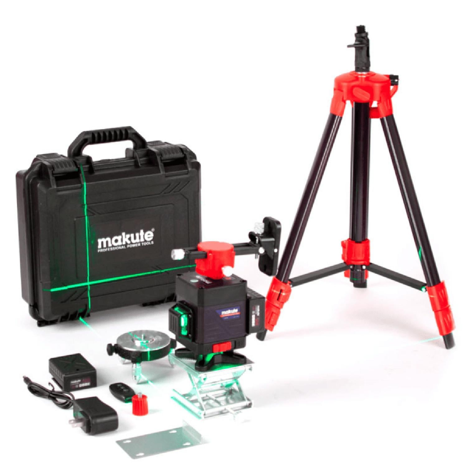 NIVEL LASER 16 LINEAS CON TRIPODE Y MALETIN MAKUTE - 1