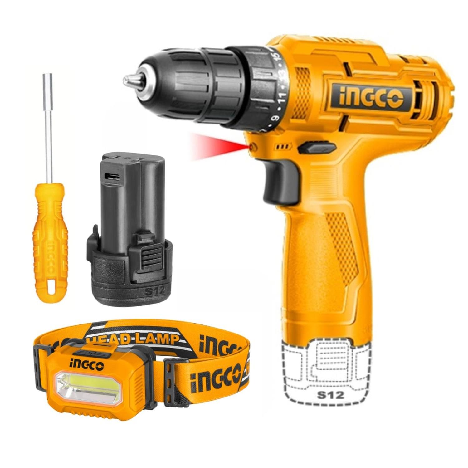 PISTOLA DE CALOR 2000W + TALADRO 12V INGCO - 4