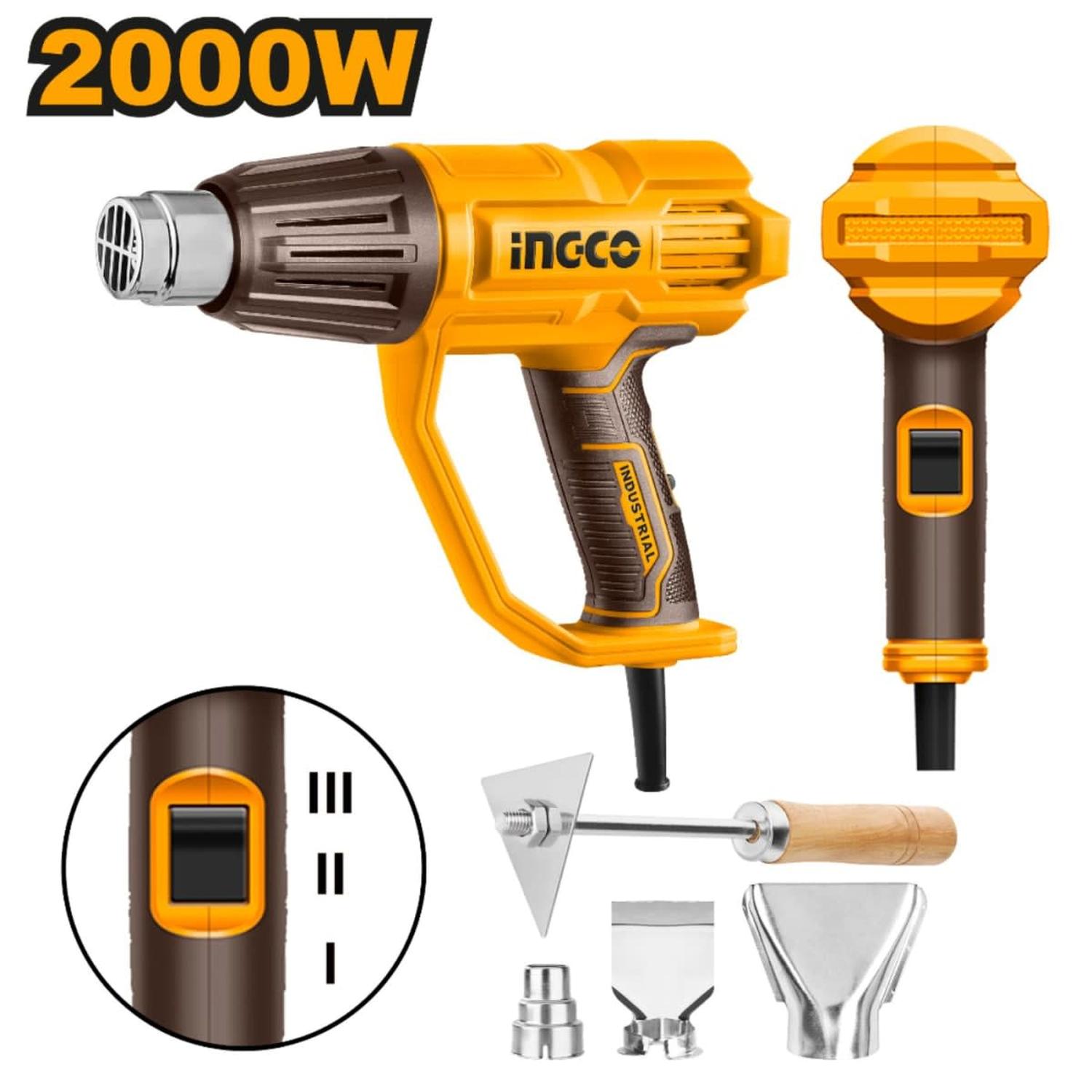 PISTOLA DE CALOR 2000W + TALADRO 12V INGCO - 6