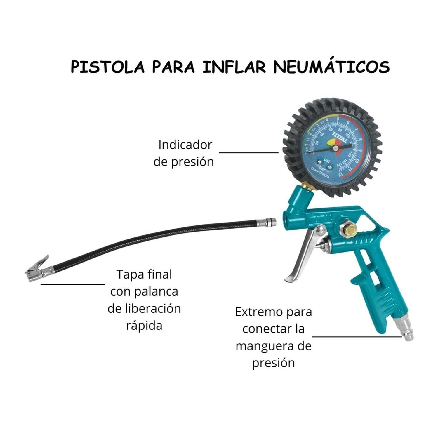 COMPRESORA SILENCIOSA 25 LITROS REDBO + 5 HERRAMIENTAS NEUMATICAS - 7