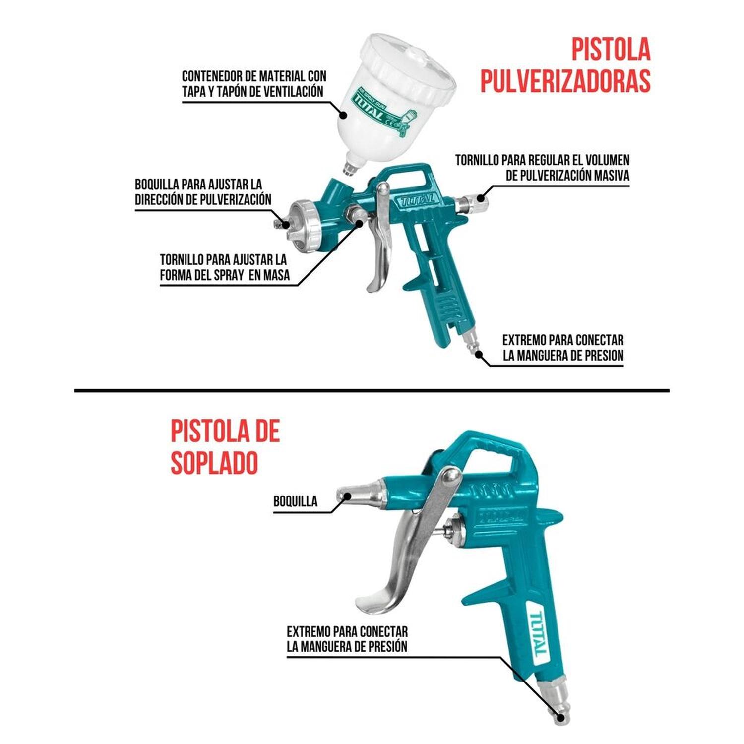COMPRESORA SILENCIOSA 25 LITROS REDBO + 5 HERRAMIENTAS NEUMATICAS - 9