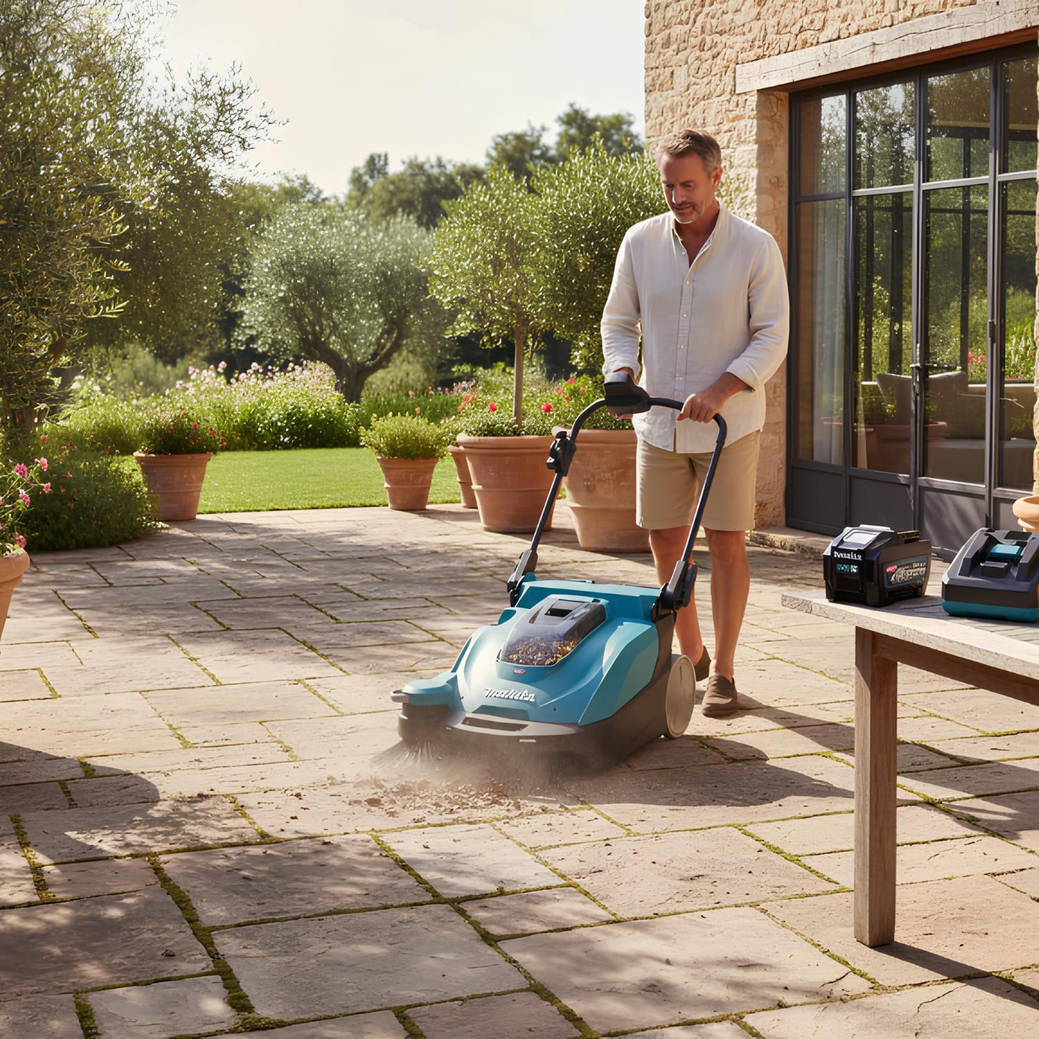 BARREDORA ASPIRADORA 40V XGT + 2 BATERIAS 5AH MAKITA - 3