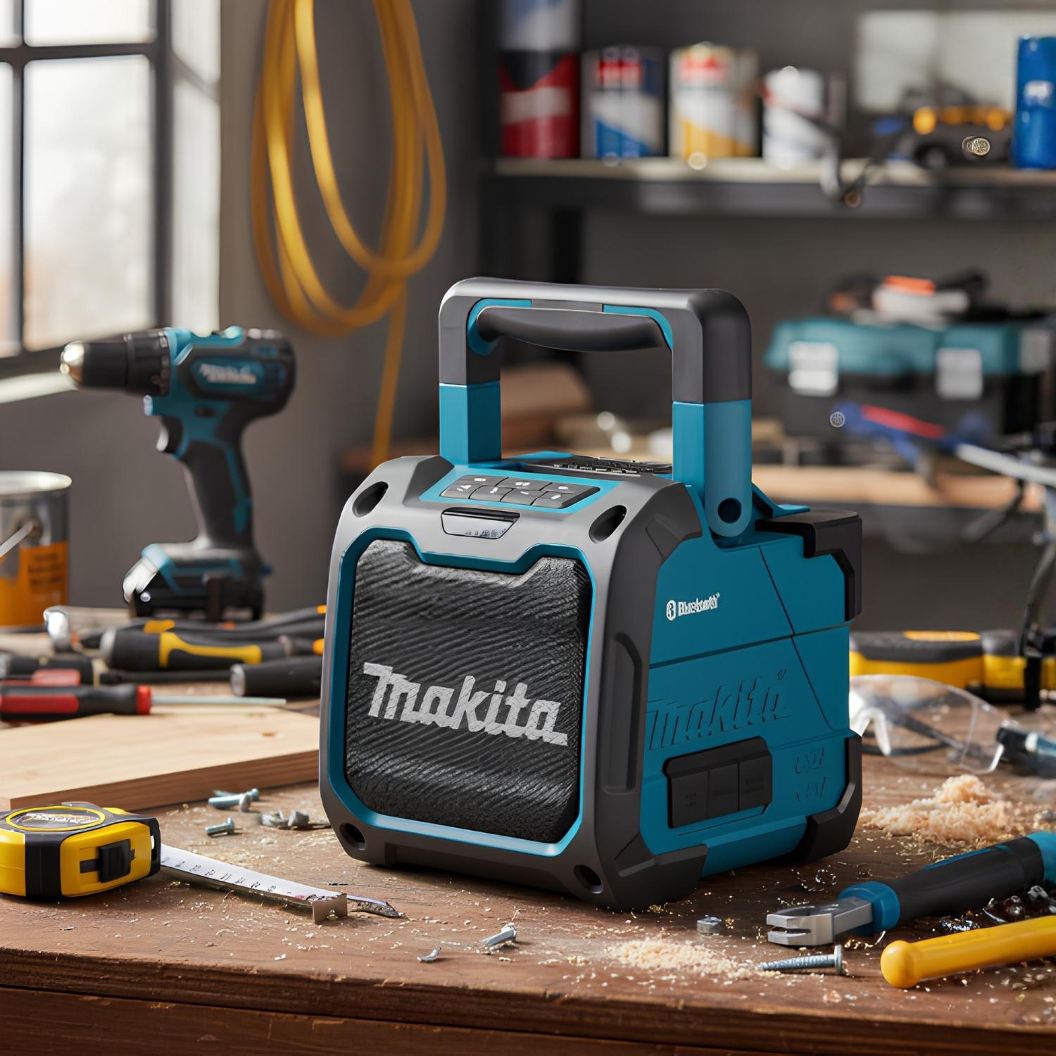PARLANTE BUETOOTH 12V 18V XPT USB AUX BARETOOL MAKITA - 2