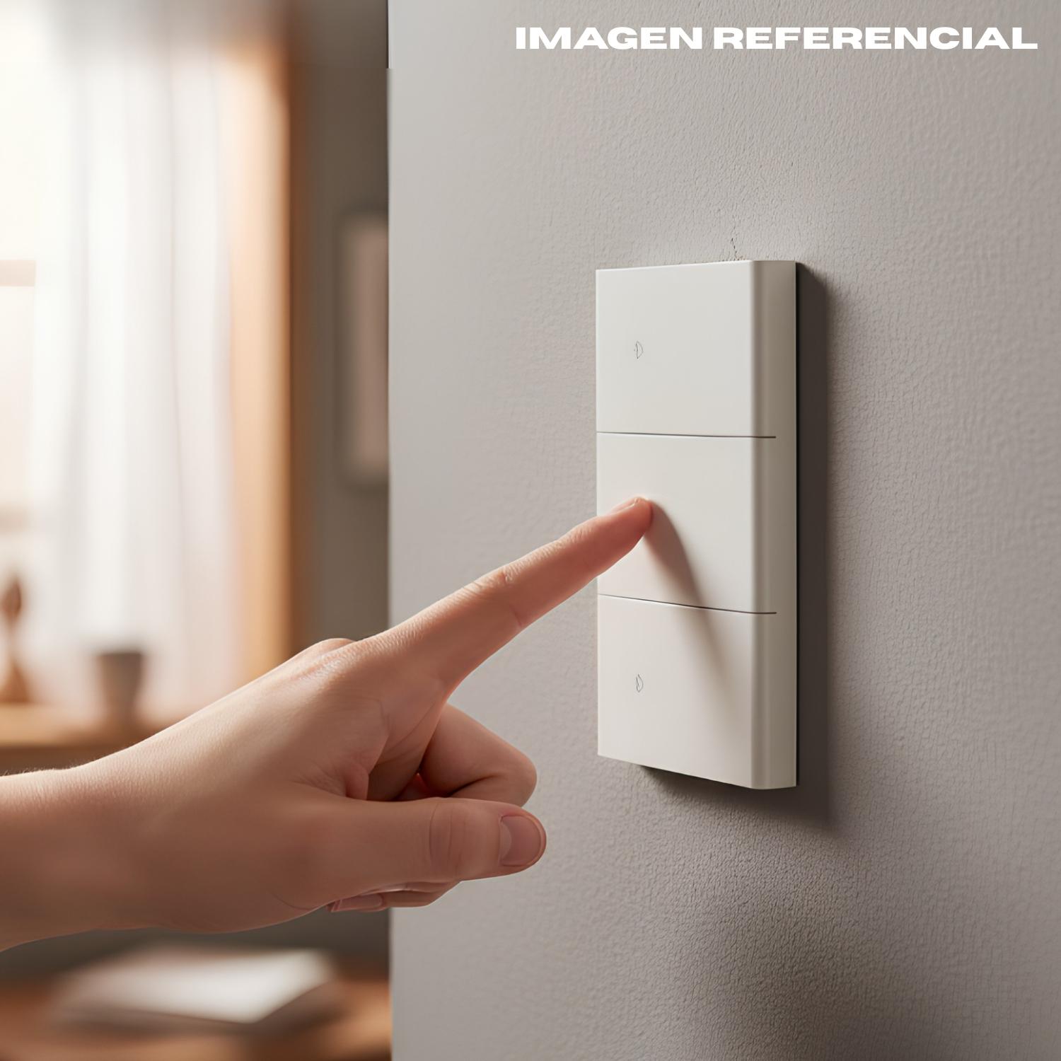 INTERRUPTOR TRIPLE INTELIGENTE SMART WIFI COLOR BLANCO OPALUX - 3