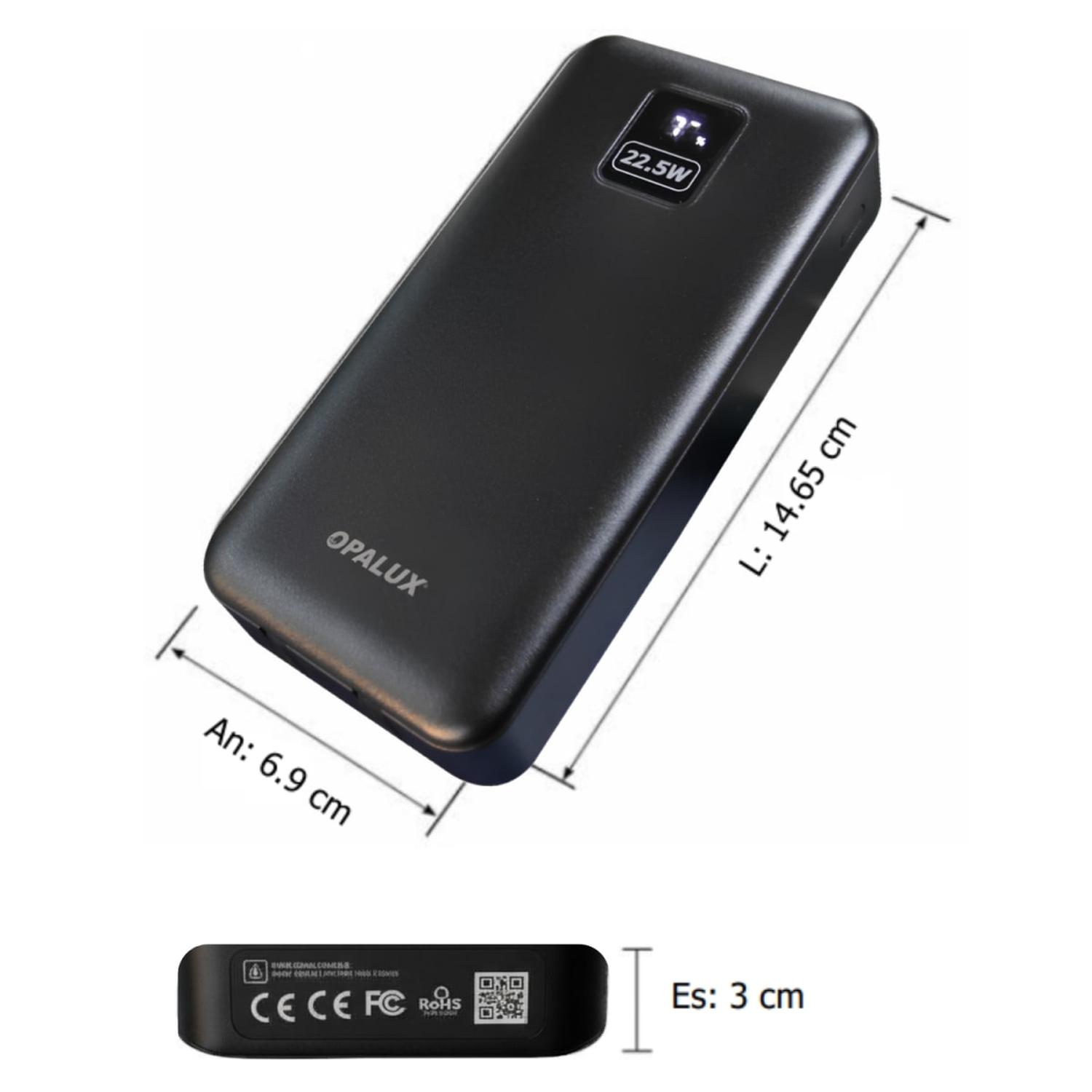 POWER BANK 20000MAH CON CARGA RAPIDA OPALUX - 5