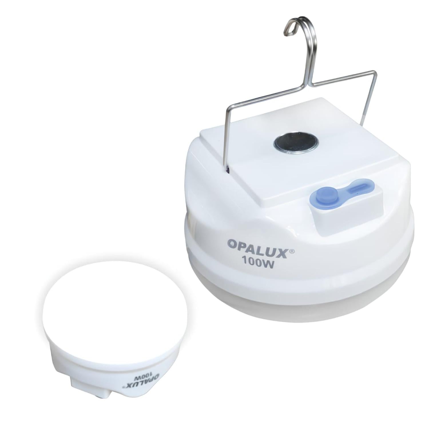 LAMPARA PORTATIL RECARGABLE CON PANEL SOLAR 100W OPALUX - 1