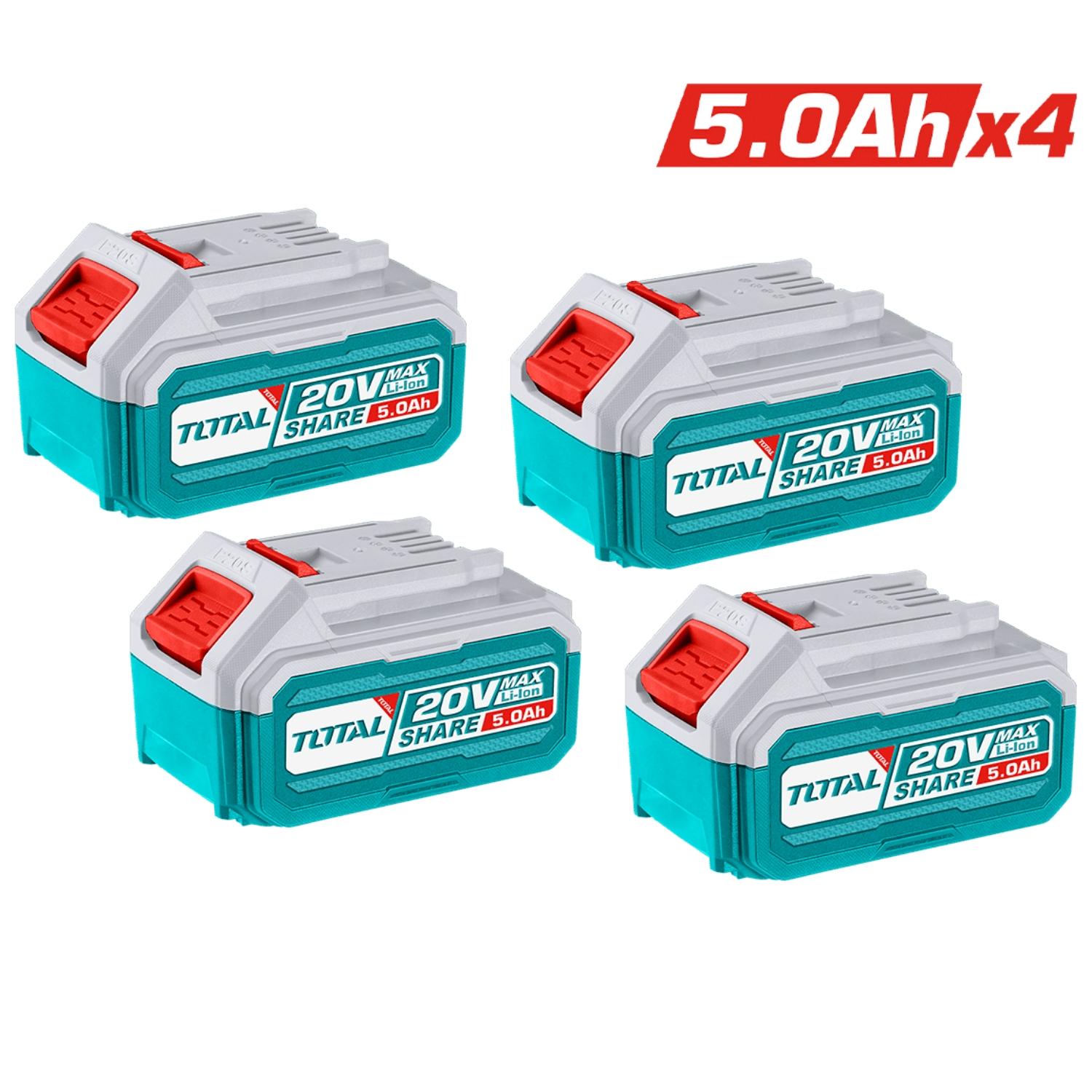 COMBO 4 BATERIAS 5AH + CARGADOR DOBLE TOTAL - 4