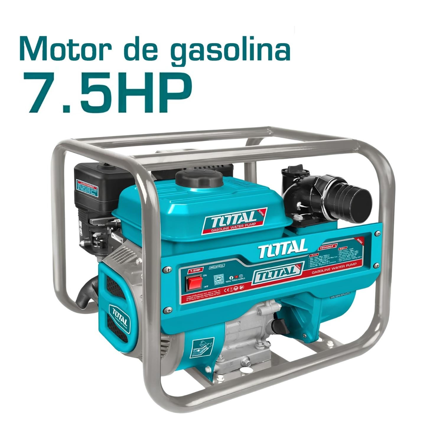MOTOBOMBA A GASOLINA 4X4' 7.5HP TOTAL - 4