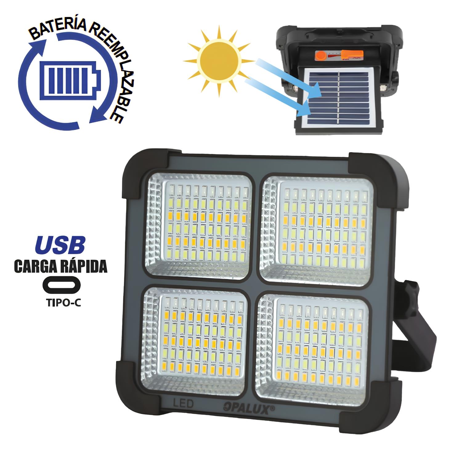 REFLECTOR SOLAR LED PORTATIL MULTIFUNCION 500W OPALUX - 5