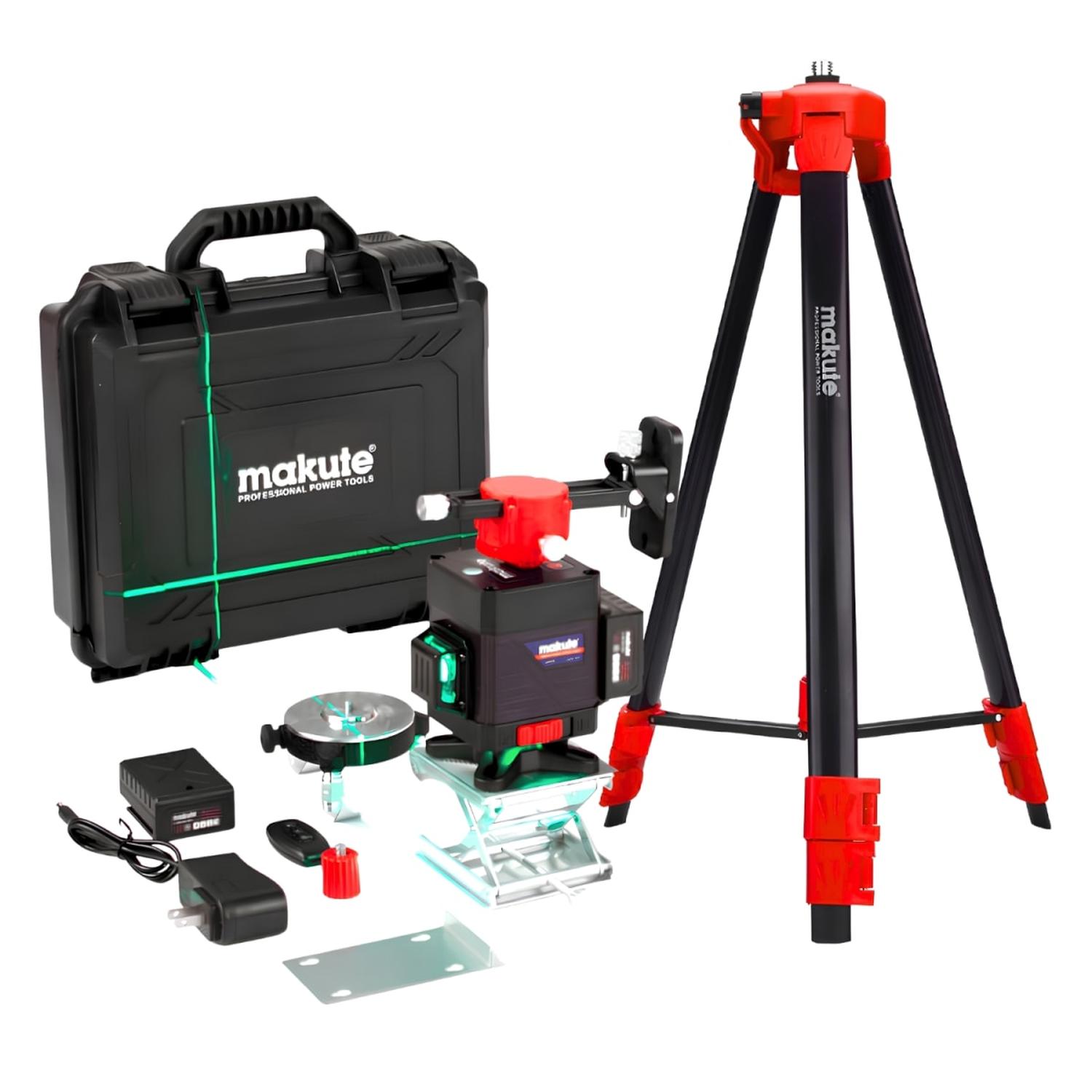 NIVEL LASER 16 LINEAS CON TRIPODE 20V Y MALETIN MAKUTE - 1