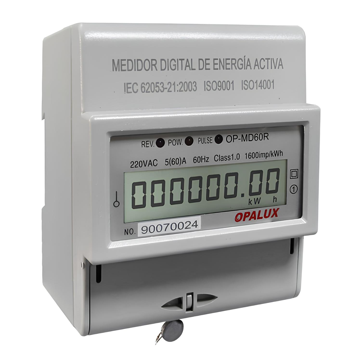 MEDIDOR DE ENERGIA MONOFASICO DIGITAL OPALUX - 1