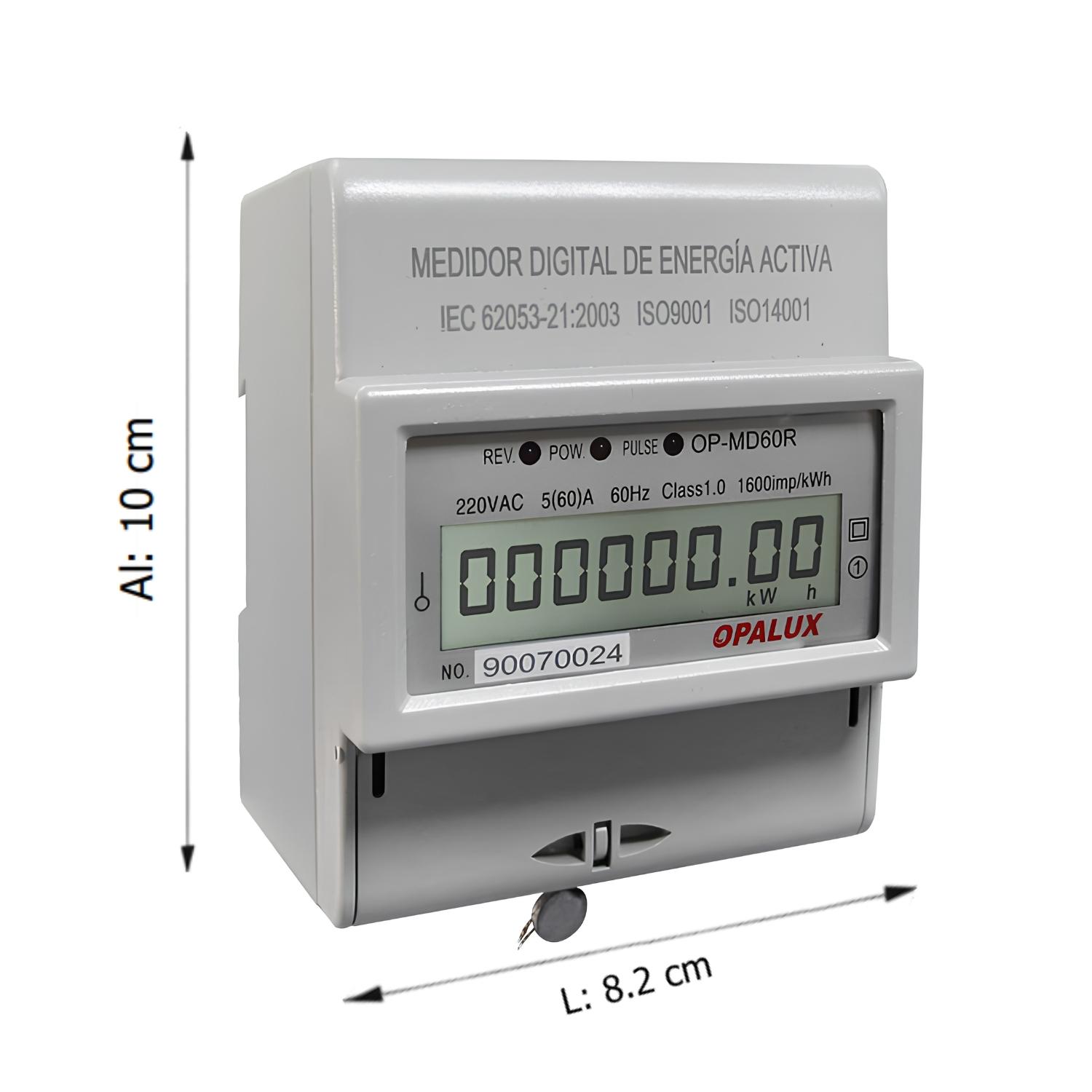 MEDIDOR DE ENERGIA MONOFASICO DIGITAL OPALUX - 4