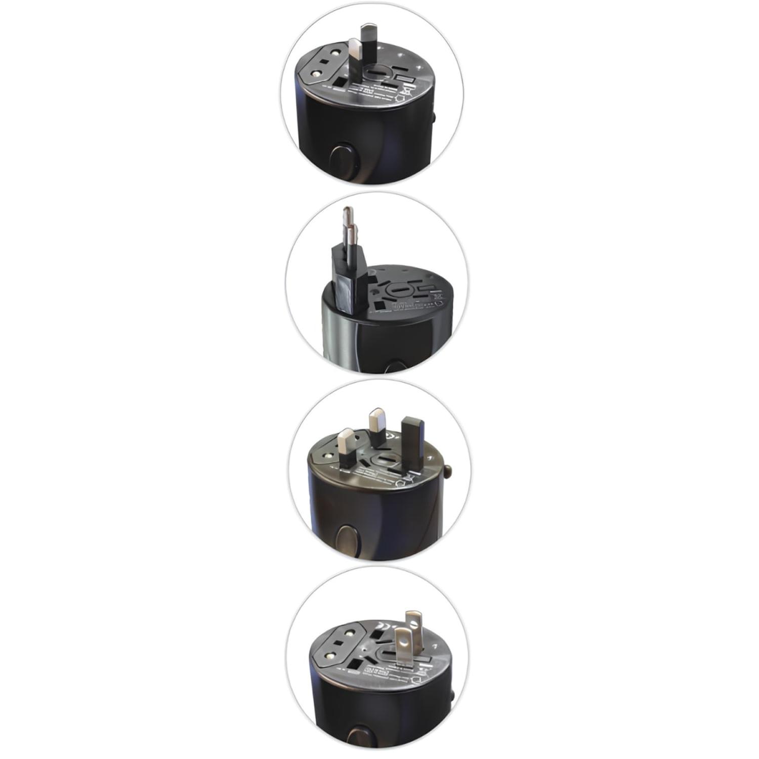 ADAPTADOR UNIVERSAL DE VIAJE + USB 1000W OPALUX - 5