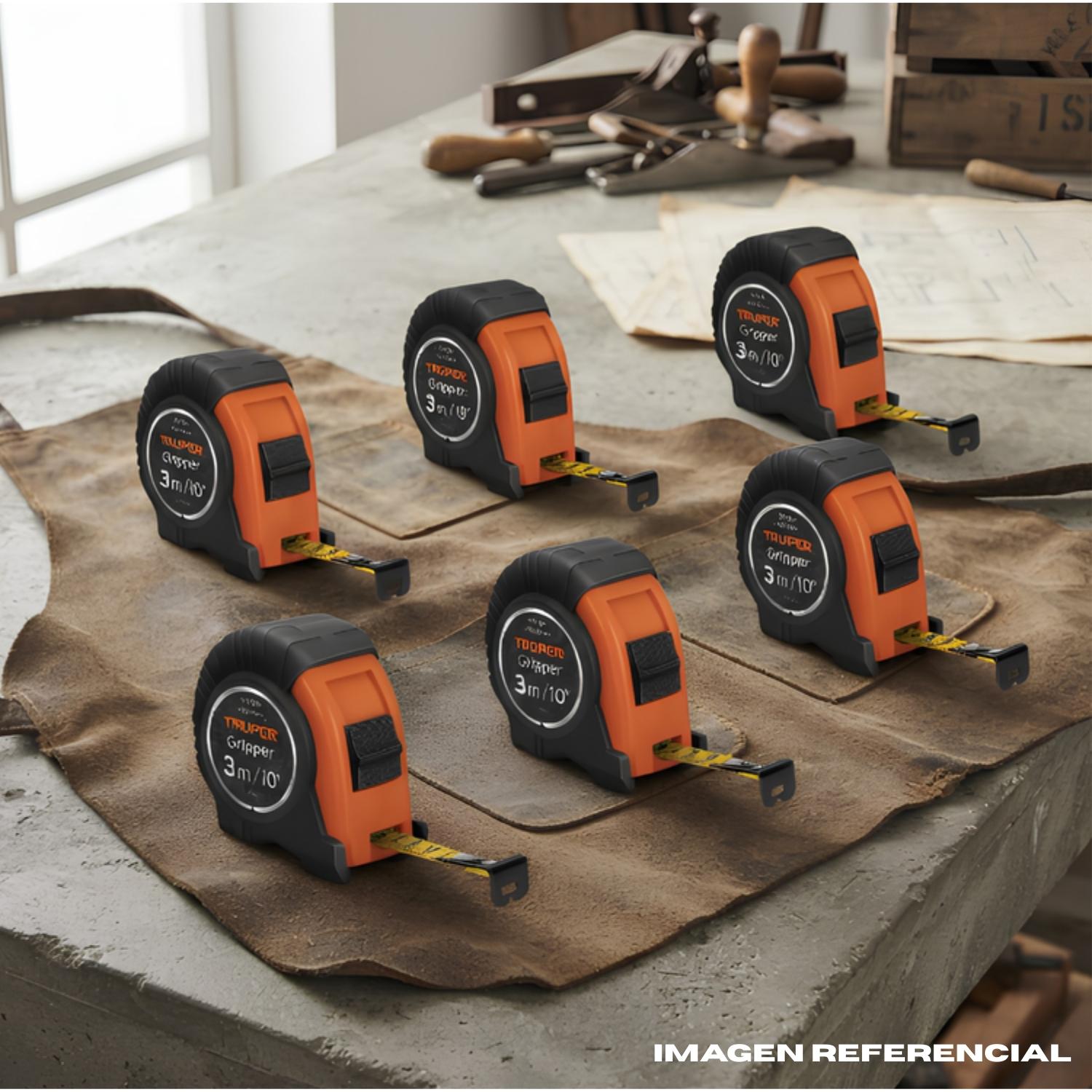 WINCHA GRIPPER 3 METROS PACK 6 UNIDADES TRUPER - 2