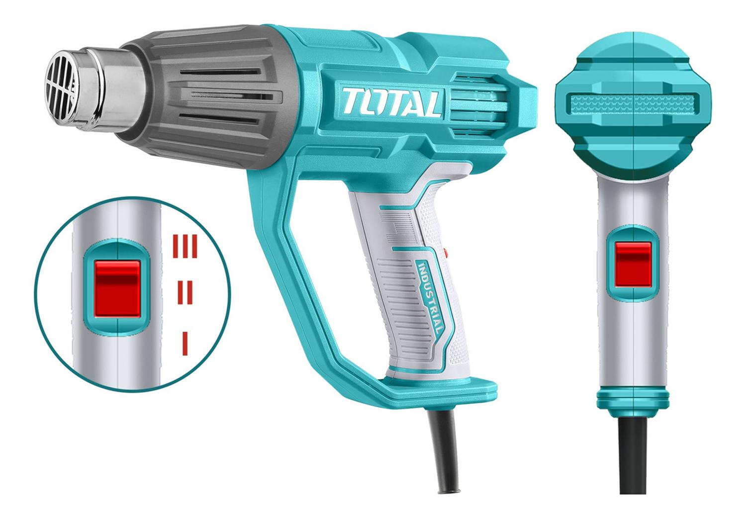 PISTOLA DE CALOR GRADUABLE 2000W CON ACCESORIOS TOTAL - 4
